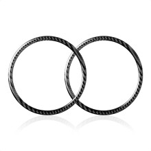 Fibra de Carbono para Camaro 2010-2015 Porta de Carro Áudio Alto-Falante Anel Capa Guarnição Acessórios Interiores