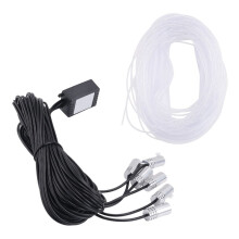 6 in 1 RGB LED Atmosphere Car Light Interior Ambient Light Fiber Optic Strips Light By App Control DIY Music 8M Fiber