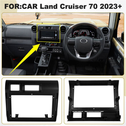 Adaptador de Painel de Carro de 9 Polegadas com Rádio Android e Kit de Instalação de Painel para  Land  70 2023+ 2