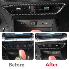 For 5 MG5 2020 2021 Car Central Control Dashboard Air Outlet Vent Cover Trim Decoration Frame Carbon ABS Accessories