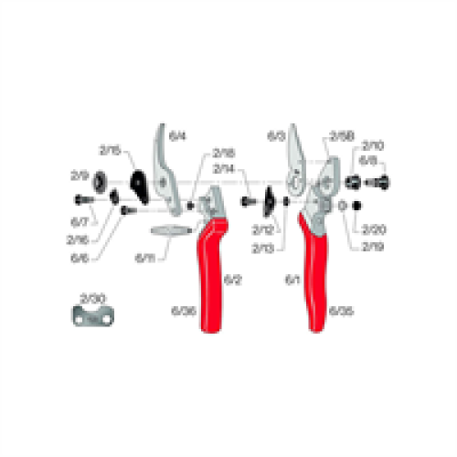 Felco Felco FEL6 Model 6 Compact Secateurs - Red 2