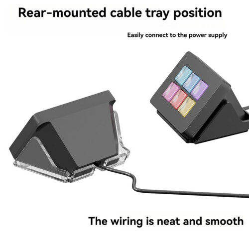 Desktop Display Stand for Stream Deck  6 Keys Keyboard, Desk Bracket Non-Slip Base for Stream Deck  Black 2