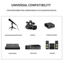 XLR 3-PIN DMX512 Cable DMX512 Stage Lighting Signal Cable DJ Equipment XLR Connector DMX512 Data Extension Cord 5 Meter