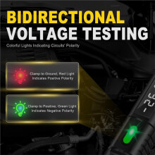 Avancerad 3-72V Digital LED Biltestlampa, Krets Tester med Förlängd Tråd & Rostfri Probe