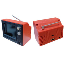 1/12 Dollhouse  TV with USB Port 2.4 Inch Screen 8GB Memory 600mAh Battery Miniature LCD TV for Dollhouse Furniture