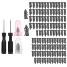 120 PCS Tire Repair Rubber Reliable Tire Plug Kit with 2 Screwdriver Type Tyre Repair for Car Motorcycle