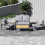 Birchtree BIRCHTREE 4-Seater Garden Furniture Set Single Double Sofas With Matched Coffee Table Grey 7
