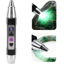Doppellicht-Taschenlampe Zur Jadebewertung, Wiederaufladbare LED-Taschenlampe Zur Edelsteinbestimmung Per USB, für Schmuck und Bienenwachs