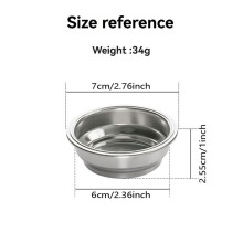 58 mm Doppelwandiger Filterkorb für Kaffeemaschinen, Edelstahl, Doppelwandiger Tragbarer Siebkorb, Wiederverwendbare Kaffeefilter