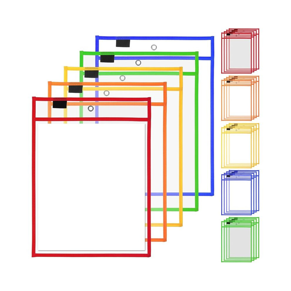 Photos - Notebook 25 Pack Assorted Job Ticket Holders, 9.8" Wide X 14" Tall - Clear Plastic Shop Ticket Holders - Water-Resistant