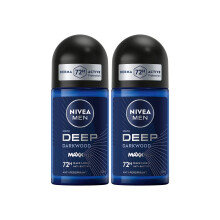 Deep Black Carbon And Dark Wood Antiperspirant Roll On 50ml Pack of 2