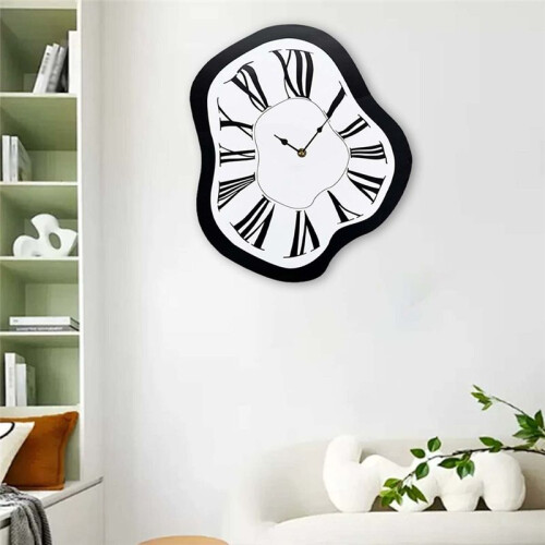Dali'S Twisted Clock, INS Style Wall Clock, Silent Wall Clock, Simple Clock for Decorating Living Room 2
