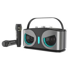 SD306plus Owl  Speaker Powerful Portable with Dual Mics HIFI Sound Ideal for Karaoke and Outdoor Parties B