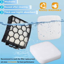 UV850 Staubsaugerfilter-Ersatz für  Performance Lift Away UV850, UV900, LA490, LA492 DuoClean Bodenstaubsauger
