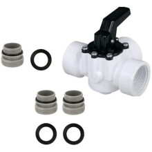 Válvula de Reemplazo de Válvula de Desvío de Tres Vías para Accesorios de Piscina, Estanque de Jardín, Accesorios de Plomería de Piscina Blanca