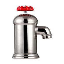Funny Faucet Shaped Coffee Mug 11 Oz Ceramic Cup with Rotating Lid and Ergonomic Handle Both Hot & Cold Beverage