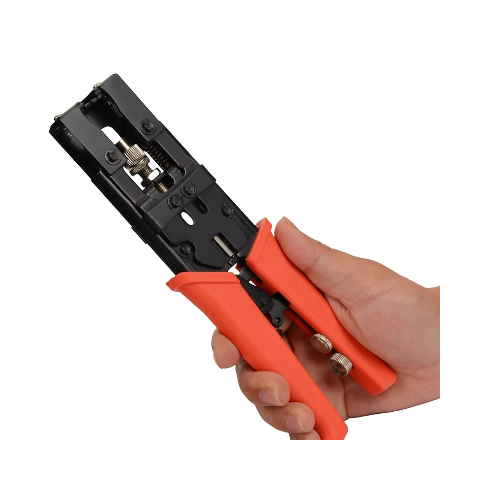 Coaxial Compression Crimper Tool Kit, Rg6 Rg58 Rg59 Crimp Pliers For F Bnc Rca Connectors With Rg6 Rg11 Cable Stripper 4762428415601