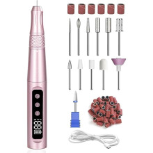 Nail Drill 35000RPM, Rechargeable Cordless Electric Nail File Kit, Professional Portable Manicure and Pedicure Polish