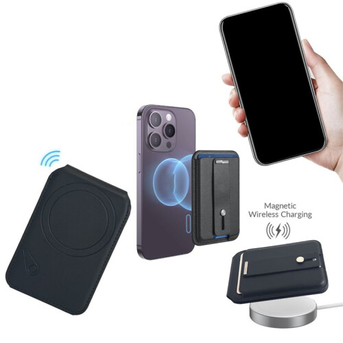 For  Wallet with Find My Functionality, 3000g Magnetic Strength, Adjustable Stand for  Brown 2