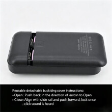 2-Batteries 22.5W 21700 Fast Charging Kit Power Bank DIY No Soldering Mobile Power Bank Assembly Parts Battery Box White