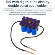 K19 Digital Dual Pulse Spot Welding Machine DIY Kit Lithium Battery 18650/21700 Welding Control Motherboard DC12V(EU)