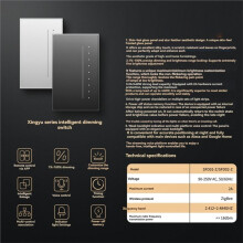 Tuya Dimmer Lichtschalter, WLAN, US-Standard, 1-Wege-Schalter, Helligkeitsregelung Per App, Fernbedienung, Sprachsteuerung, Weiß