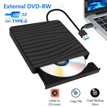 Zewnętrzny Napęd CD/DVD do Laptopa, USB A/C 3.0, Przenośny Odtwarzacz CD/DVD +/-RW, Czytnik Płyt CD ROM, Nagrywarka, Duplikator Płyt