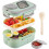 Adults Bento Lunch Box with Salad Container, Sauce Cup and Reusable Fork - Leak-Proof, Multi-Compartment 3