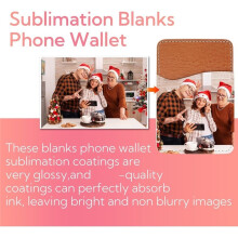 24 Pack Sublimation Blank Phone Wallet, PU Leather Phone Card Holder, Stick Card Holder for Most Cell Phones