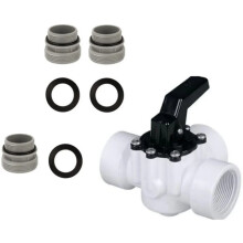 Three-Way Diverter Valve Replacement Valve for Pool Accessories, Garden Pond, Swimming Pool Plumbing Fittings White