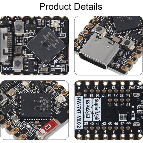 5pcs Type-C Supermini ESP32-S3 Development Board Supermini Development Board 2.4GHz WiFi 2