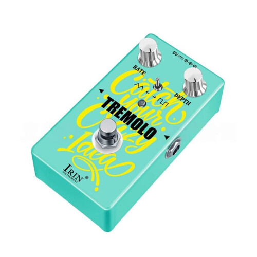 IRIN Tremolo Gitarr Effekpedal Tremolo Gitarrpedal Hastighet Djupkontroller Vintage Tremolo Gitarrpedal för Bas 2