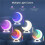Moon Shaped Wire  Touch Adjustable Bedroom Sound Ambient Romantic Lighting Alarm Clock Function 4