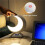 Moon Shaped Wire  Touch Adjustable Bedroom Sound Ambient Romantic Lighting Alarm Clock Function 6