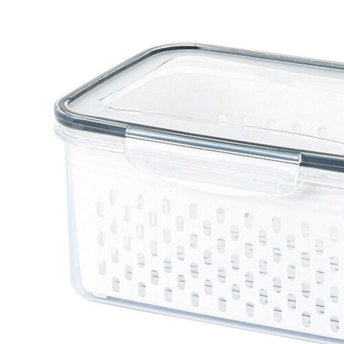 Refrigerator Storage Box Fridge Organizer Vegetable Fruit Boxes Drain Basket Storage Containers Pantry,Small 2