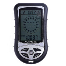 Handheld Digital Compass, 8 In 1 LCD Display with Backlight, Altimeter Barometer Thermometer, for Outdoor Hiking, Black, 1kg