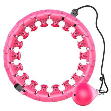 Smart Hula Reifen,24 abnehmbare Segmente,360 Grad rotierender Ball, Fitness Massage für Taillentraining