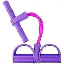 Elastic Tension Ropes with Handles, 4 Tube Natural Latex Resistance Bands for Home Fitness