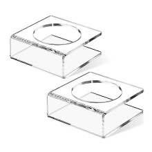 Support Ă ballons en acrylique transparent, lot de 2, pour ballons de basketball, football, volley-ball et soccer. Dimensions : 11 x 8,1 x 4,5 cm.