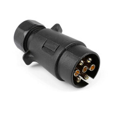 7-poliger Anhängerstecker (männlich) für Wohnwagen, kompatibel mit europäischem Standard 12V ABS