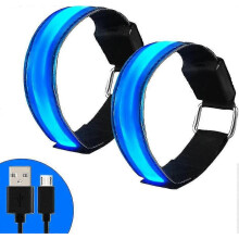 Rechargeable LED Safety Armband with Reflective Strips for Running Cycling Walking Dog