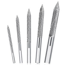 Reifenreparatur Hartmetallbohrer Bits,5er Pack Mehrgrößen Legierungsstahl Silber, kompatibel mit niedriggeschwindigkeitigen pneumatischen Bohrern