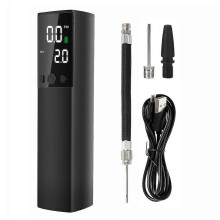 Pompe à balles électrique, automatique intelligente portable, jauge de pression numérique, batterie 2000mAh rechargeable, alliage d'aluminium, noir