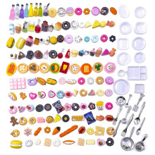 Juego de 150 botellas miniatura de alimentos y bebidas de resina, accesorios de cocina para casas de muñecas