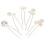 Fermagli per capelli da sposa con perle e strass, set da 5 a forma di U 1