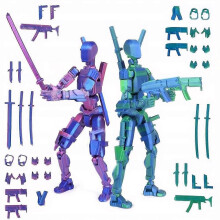 14 cm große, voll bewegliche 3D-gedruckte Mini-Legends-Roboterfigur mit anpassbaren Gesten – Sammlerstück und Dekoration