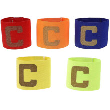 Kids Soccer Captain Armbands, 5 Pack Elastic Nylon Wrap-Around, Assorted Colours for Youth Football Matches