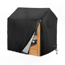 Waterproof Playhouse Cover, 210D Oxford Fabric, 145x145x160cm, Outdoor Sun UV Protection, Wind Resistant with Drawstring and Zipper