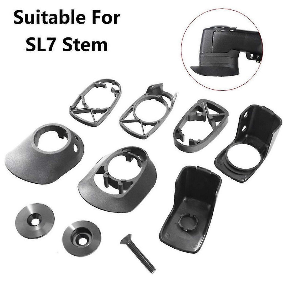 Bicycle Handlebar Hidden Installation Spacers Set Compatible With Sl7 Stem, Plastic, 65G, Road Bike Fork Headset Spacers Black 6901168175910