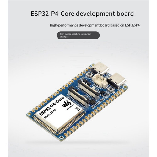 Waveshare 2PCS ESP32-P4-Core Development Board Dual-Core RISC-V Supports /CSI/USB OTG2.0 32MB Moudle 1